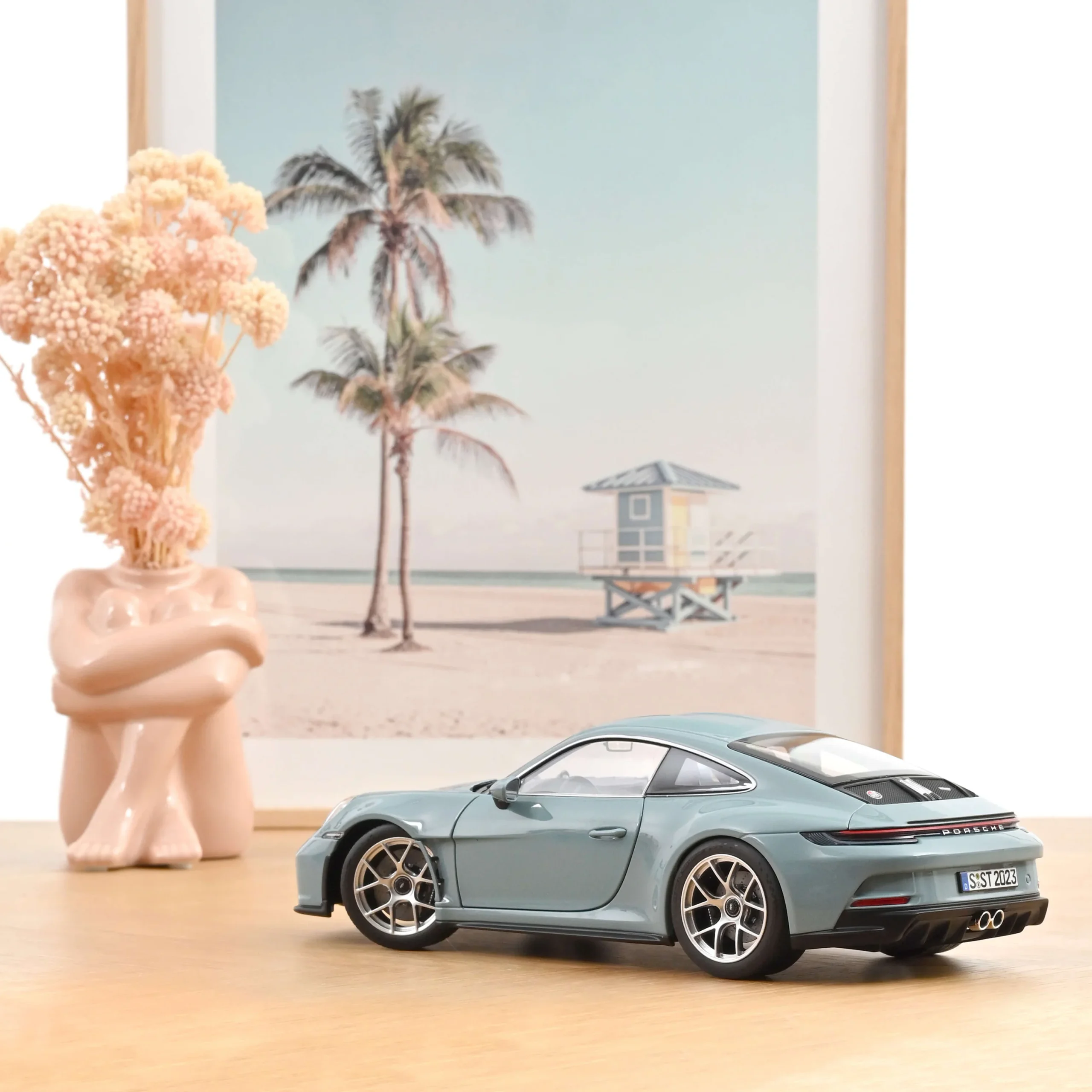 NOREV Porsche 911 S/T 2023 Bleu Meissen 1/18 - Görsel 5