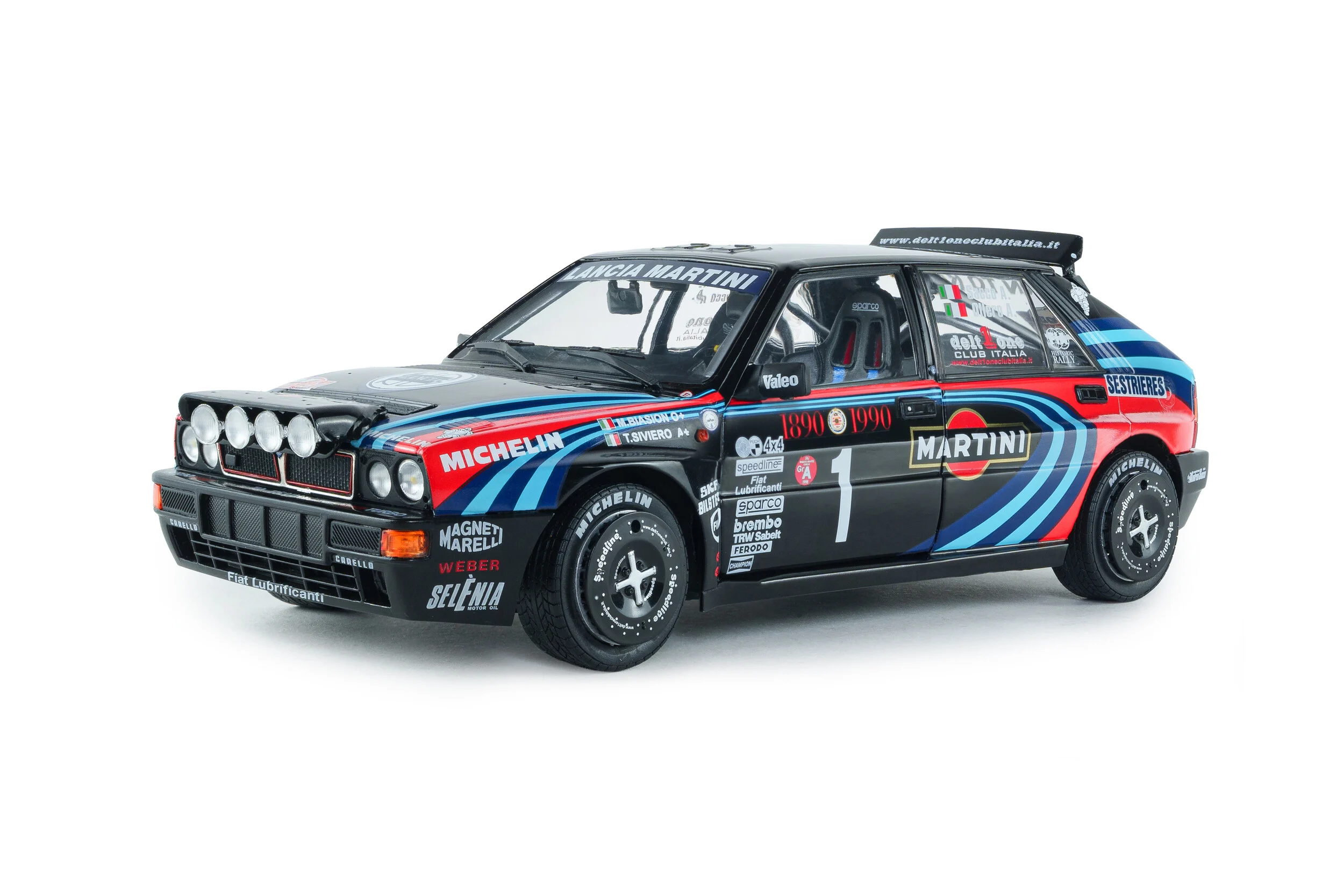 SOLİDO 1/18 Lancia Delta HF Integrale TRIBUTE TO BIASON – Rallye Montecarlo – 1990 – A.SACCO - Görsel 3