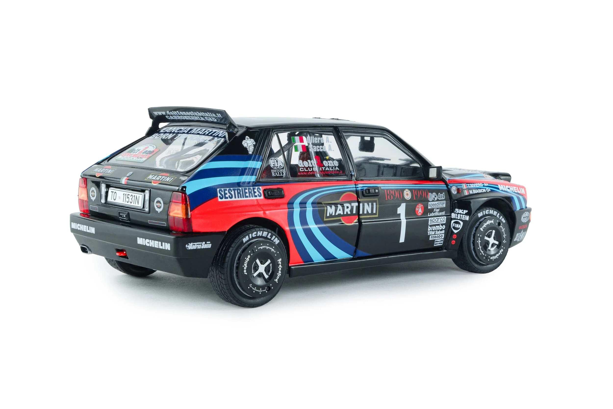 SOLİDO 1/18 Lancia Delta HF Integrale TRIBUTE TO BIASON – Rallye Montecarlo – 1990 – A.SACCO - Görsel 6