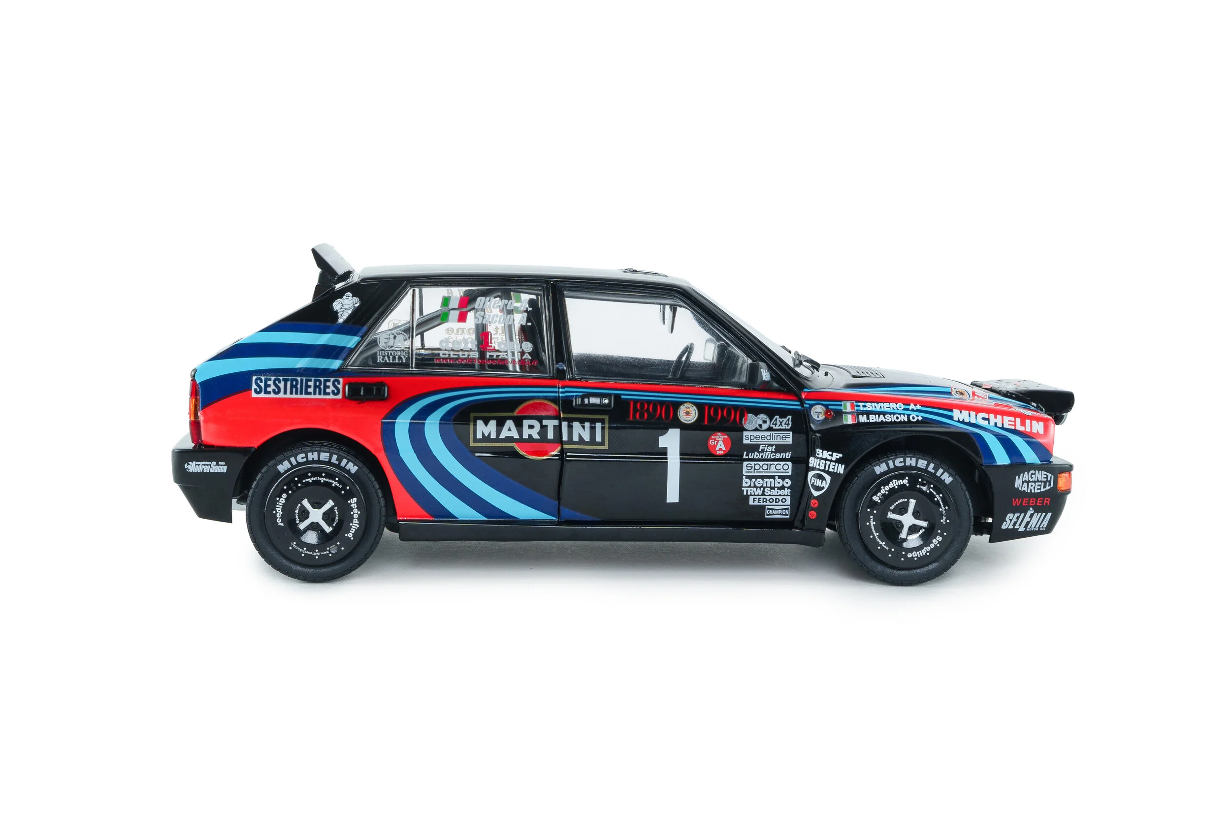 SOLİDO 1/18 Lancia Delta HF Integrale TRIBUTE TO BIASON – Rallye Montecarlo – 1990 – A.SACCO - Görsel 7