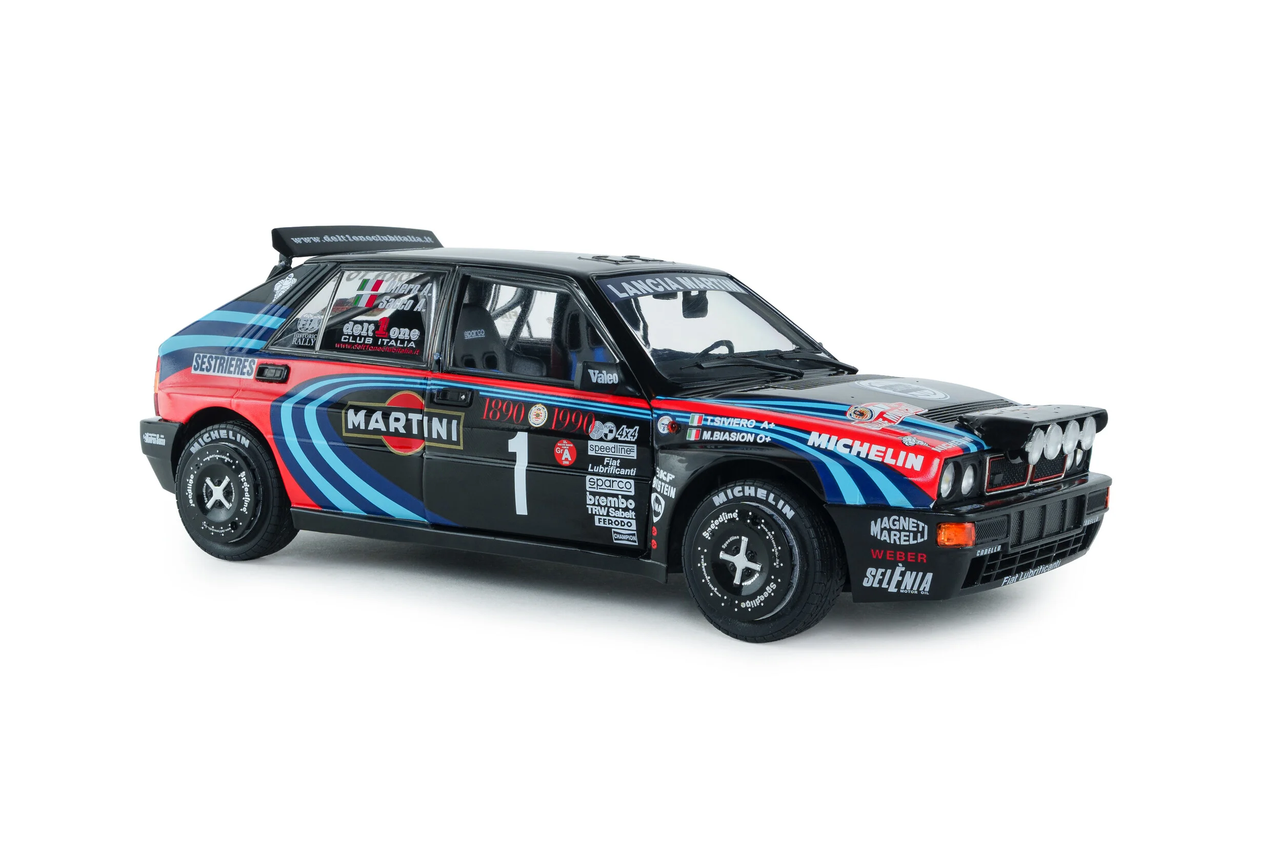 SOLİDO 1/18 Lancia Delta HF Integrale TRIBUTE TO BIASON – Rallye Montecarlo – 1990 – A.SACCO - Görsel 8