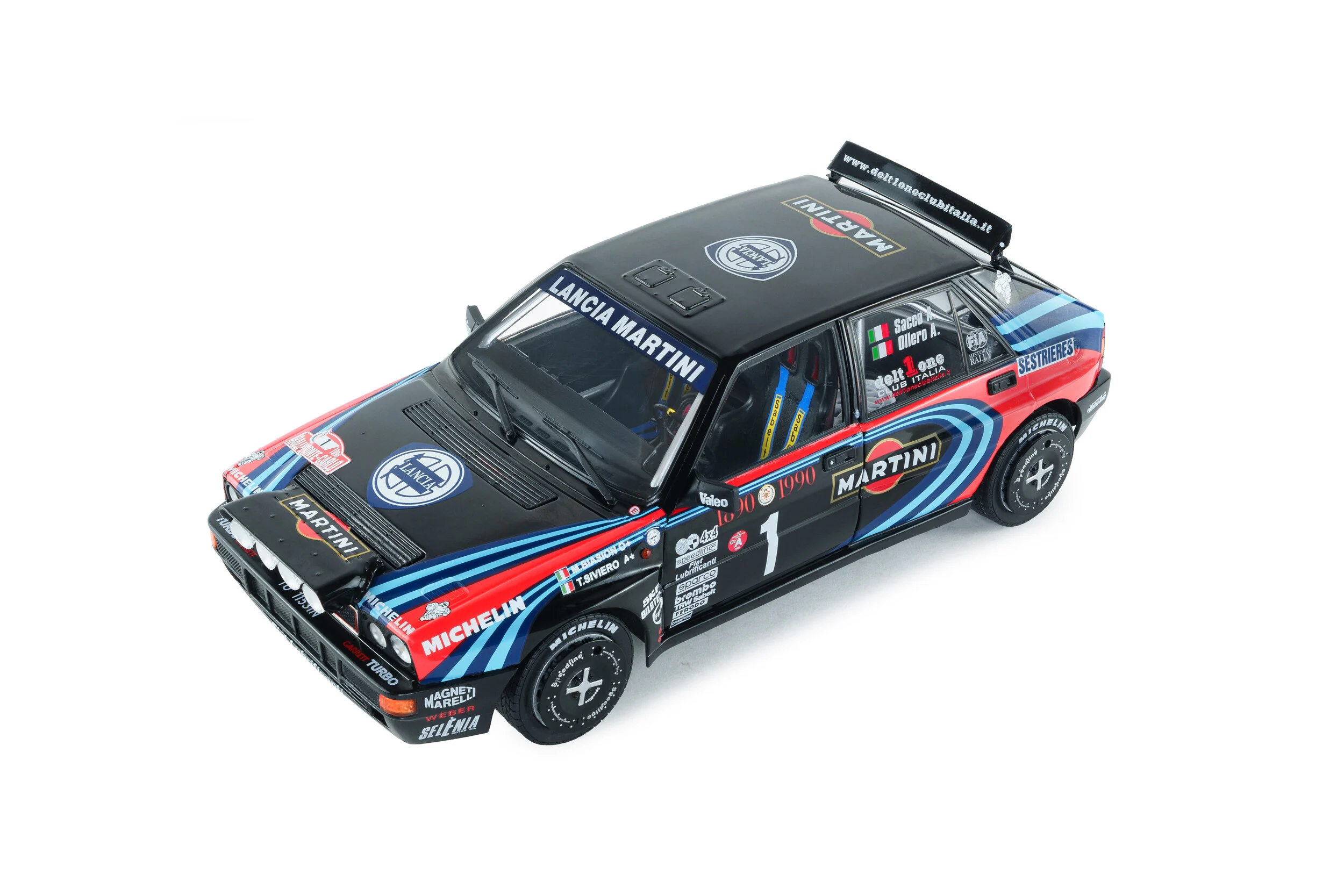 SOLİDO 1/18 Lancia Delta HF Integrale TRIBUTE TO BIASON – Rallye Montecarlo – 1990 – A.SACCO - Görsel 10