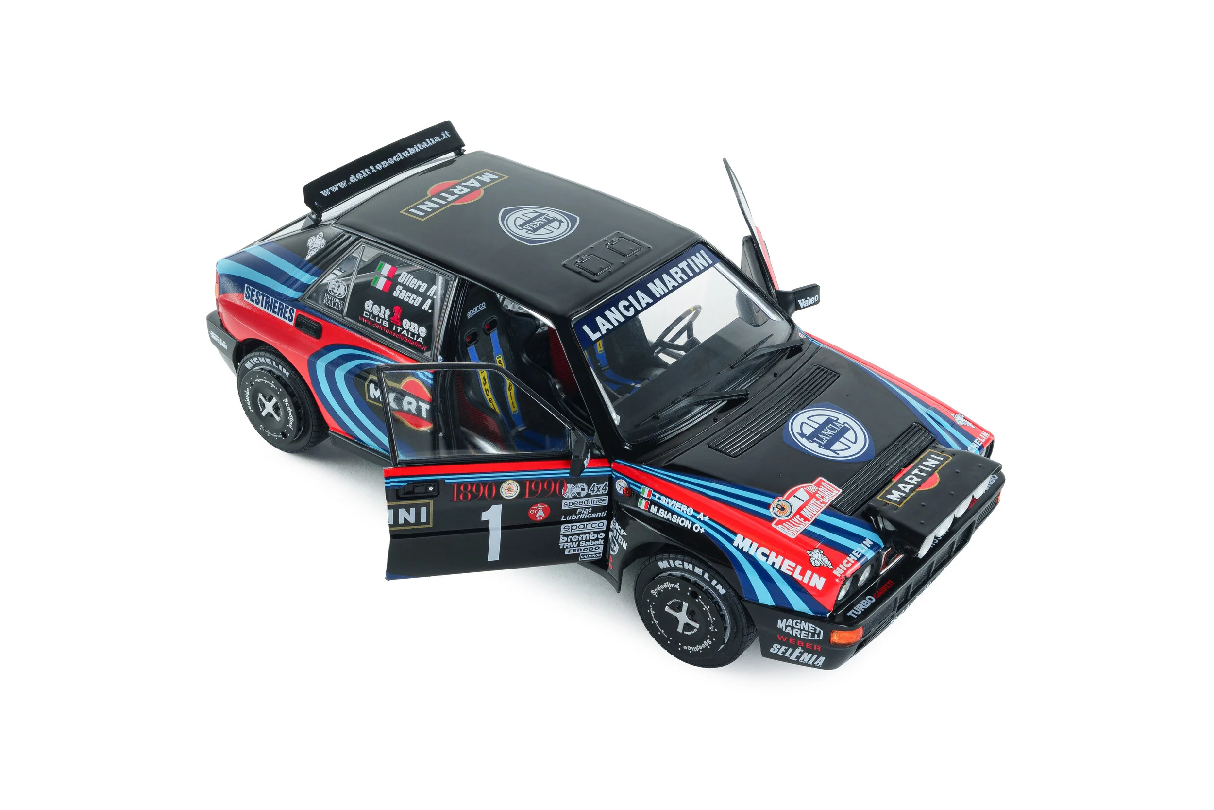 SOLİDO 1/18 Lancia Delta HF Integrale TRIBUTE TO BIASON – Rallye Montecarlo – 1990 – A.SACCO - Görsel 2