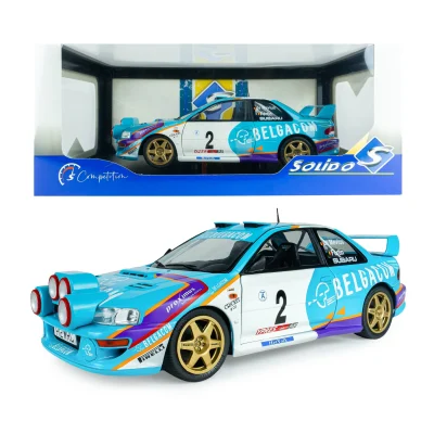SOLİDO 1/18 Subaru Impreza S5 WRC99 – BELGIUM YPRES WESTHOEK RALLY – 1998 – #2 G.DE MEVIUS/J-M.FORTIN